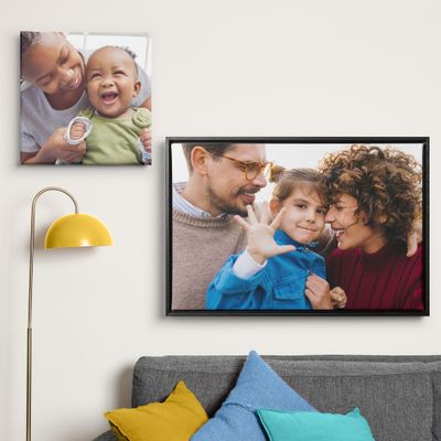 Toile Photo Personnalisée, Le Bonheur C'est La Famille, Tableau Personnalisé  Cadeau Parfait pour Immortaliser Vos Moments Famille –